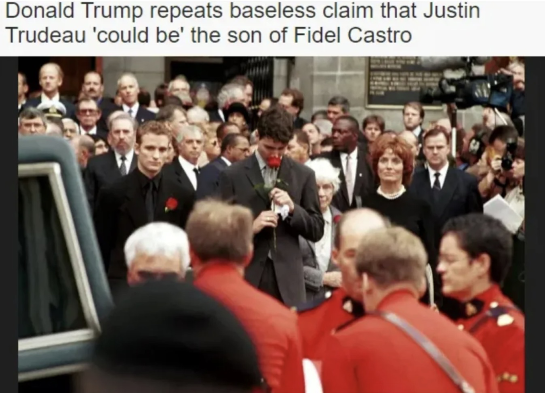 特朗普再爆惊人言论：特鲁多竟是卡斯特罗私生子？